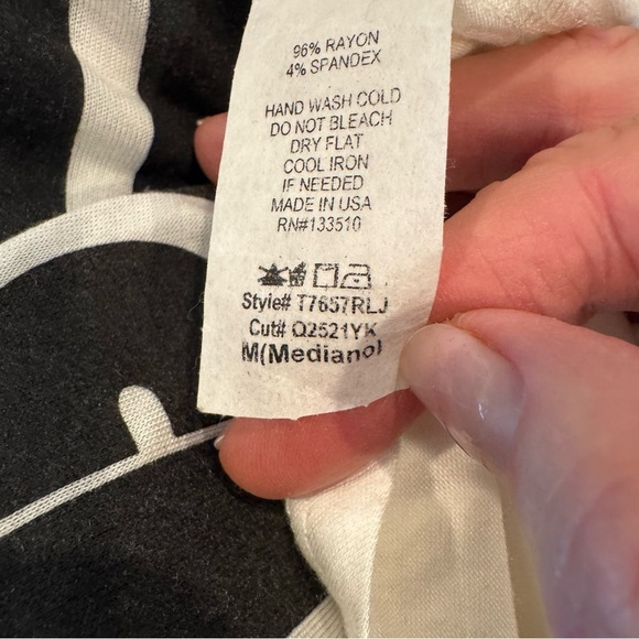 Sweet Claire Graphic Long Sleeve Tee in Black and White - Picture 3 of 3